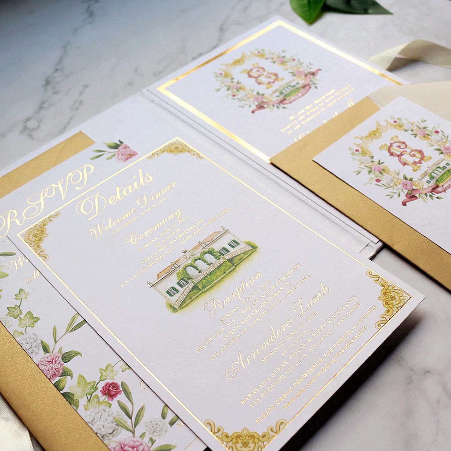 UV Printing Invitation Card With Envelope Thank You Card